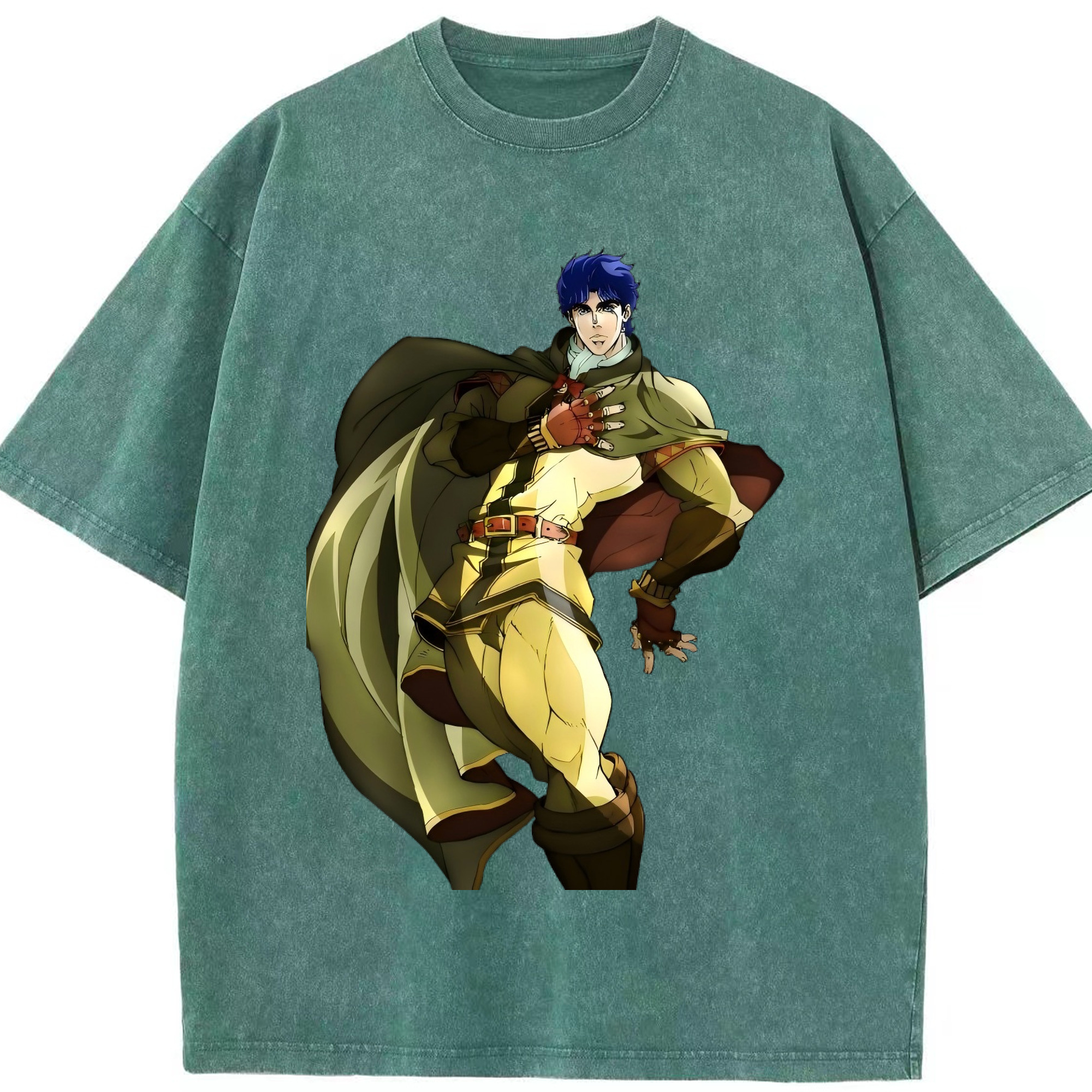 （画像用） ジョジョの奇妙な冒険 /ジョナサン?ジョースター JoJo's Bizarre Adventure Jonathan Joestar 綿100% ヴィンテージ風 半袖Tシャツ（フロントプリント）